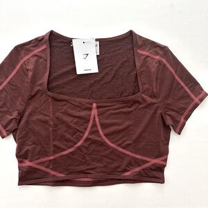Gymshark M Stitch Feature Crop Top